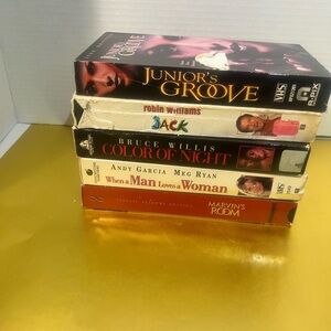 Lots of 5 Vintage VHS Movie Collection